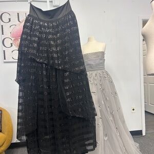 Gabrielle fiorucci bucciarelli blk sequin skirt set Sz 16